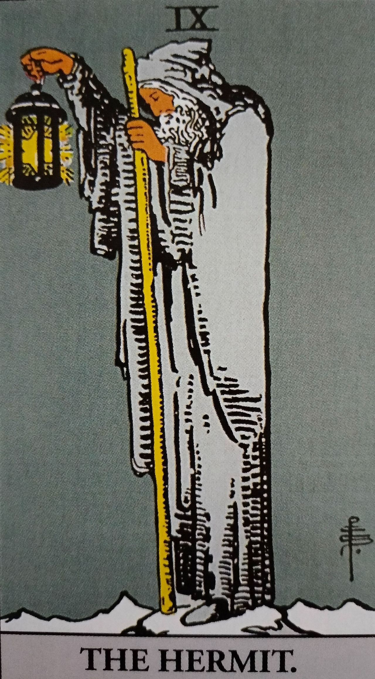 The Hermit tarot card reflecting introspection, inner guidance, and the search for spiritual truth.