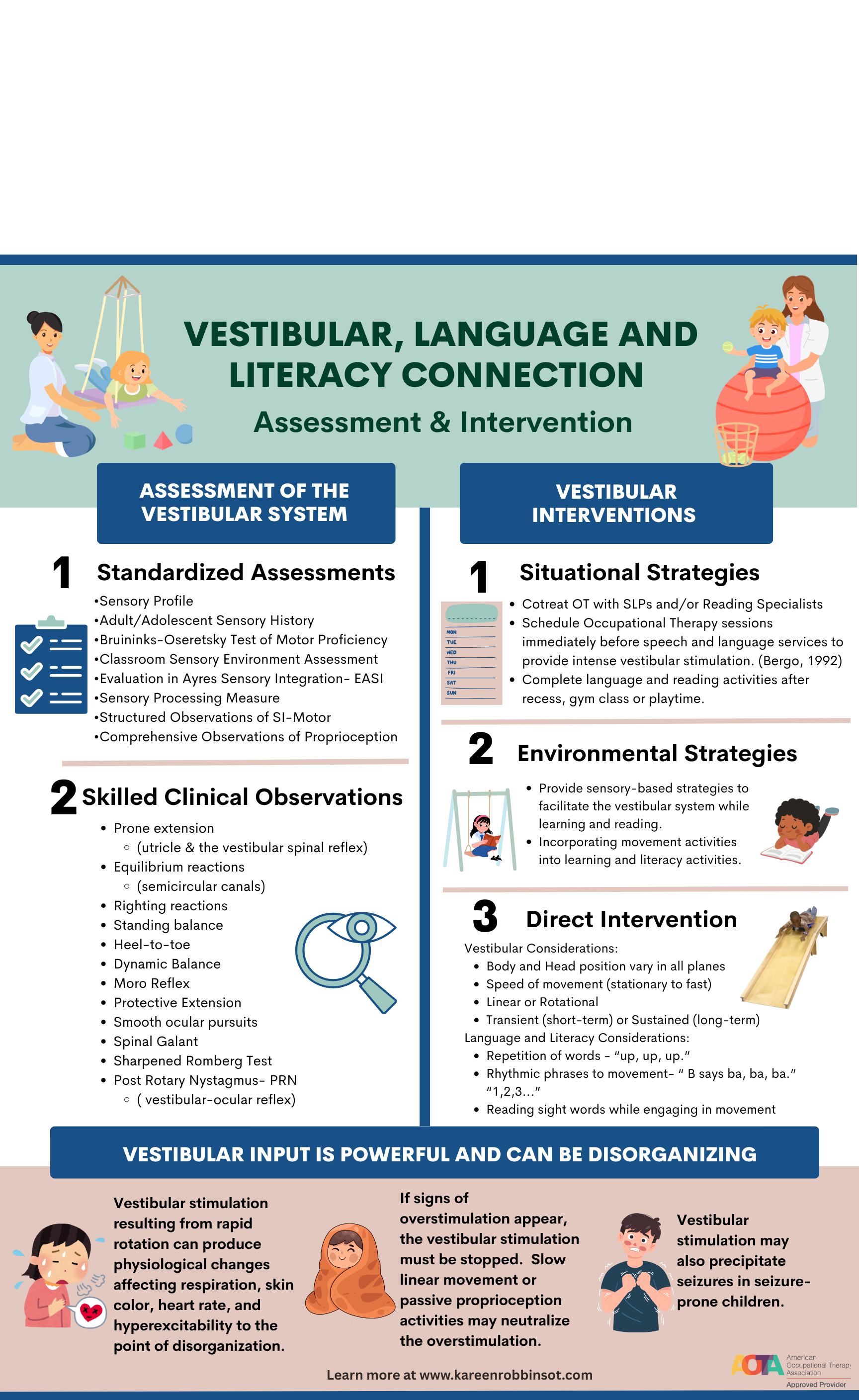 Vestibular, Language and Literacy Assessment and Intervention