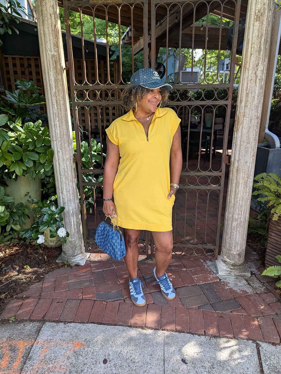 Thumbnail: Yellow Mini Gold Cotton Sunshine Dress