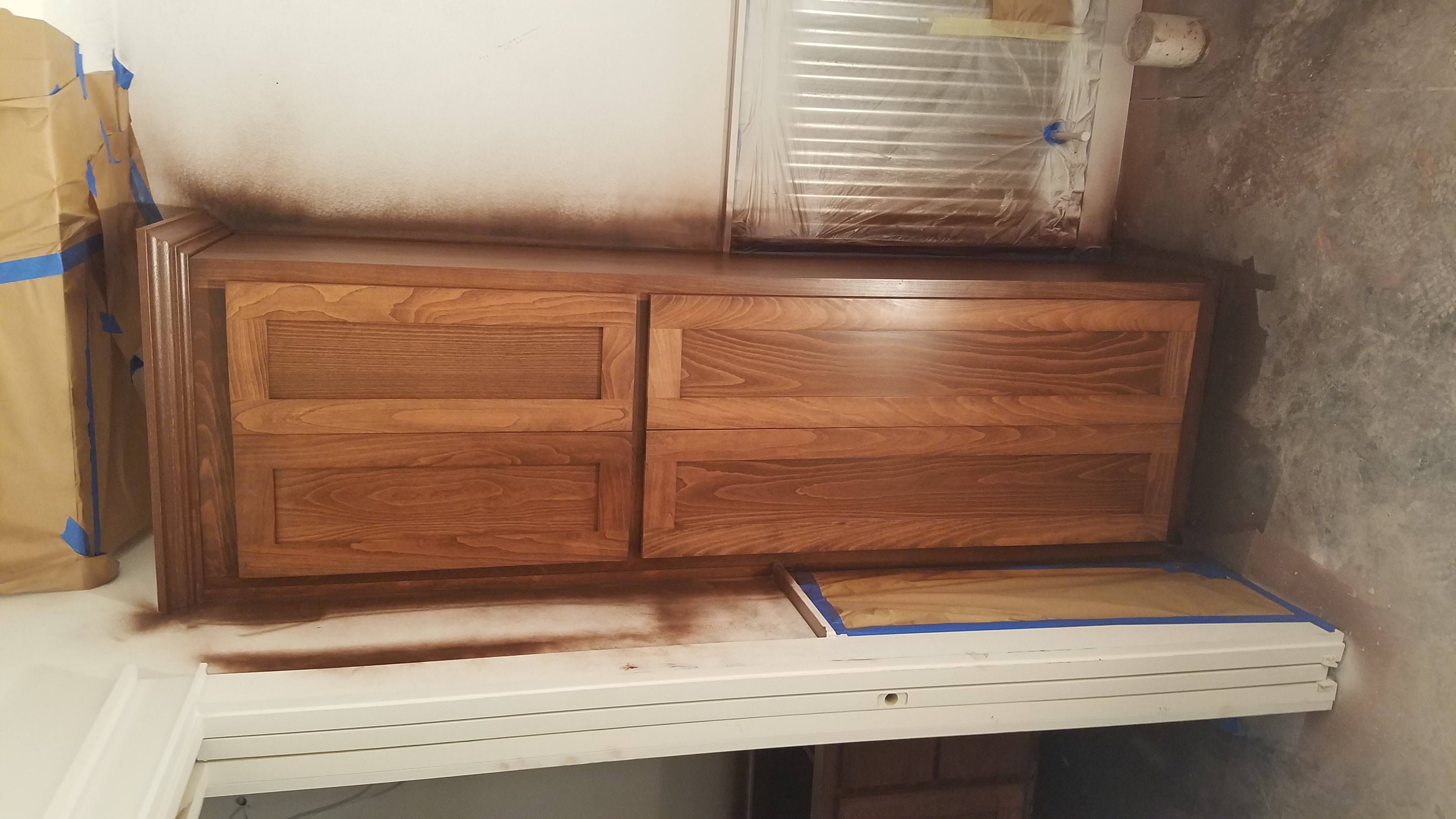 New Construction- Stained cabinet