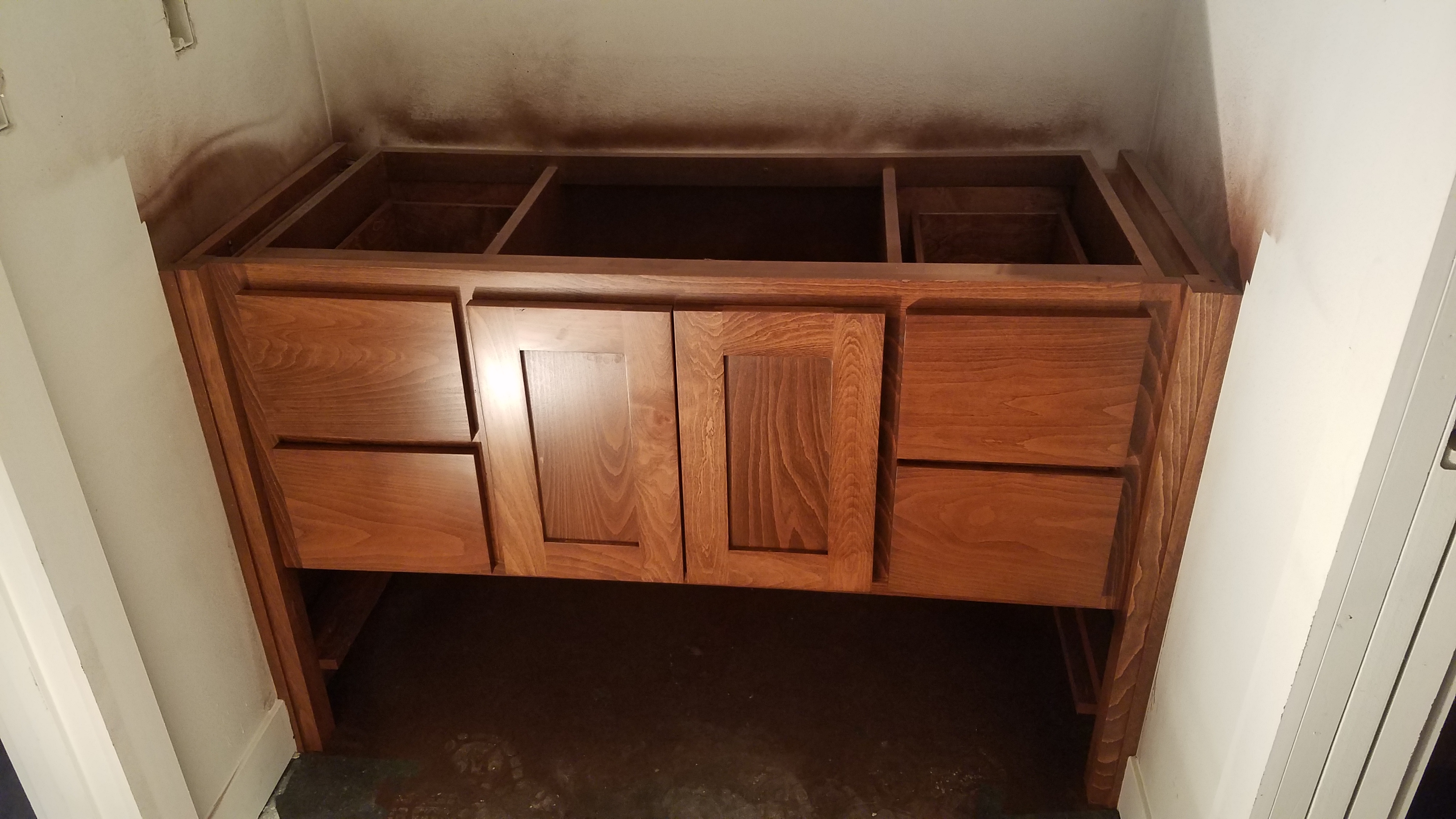 New construction- Stained cabinet