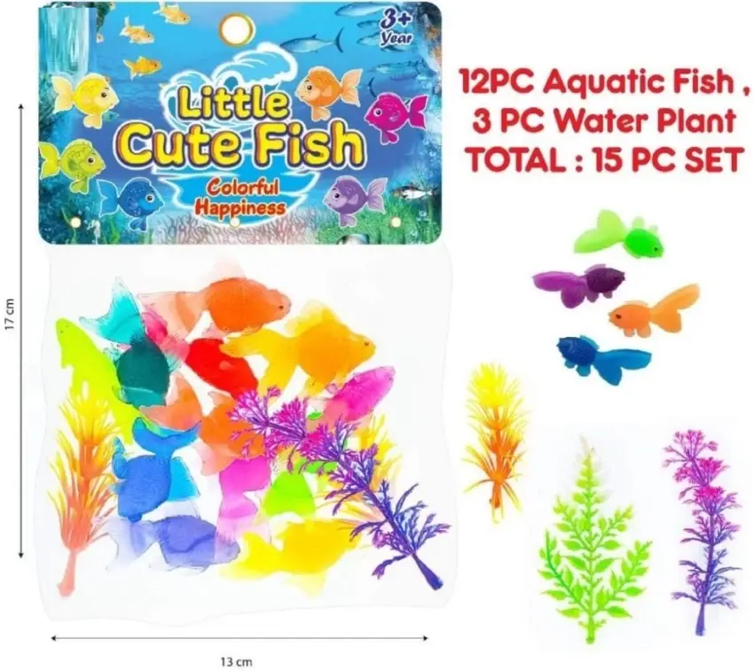 Mini Aquatic Animal Figure Colorful Fish Toy - Sea Marine Toys Animal Playset