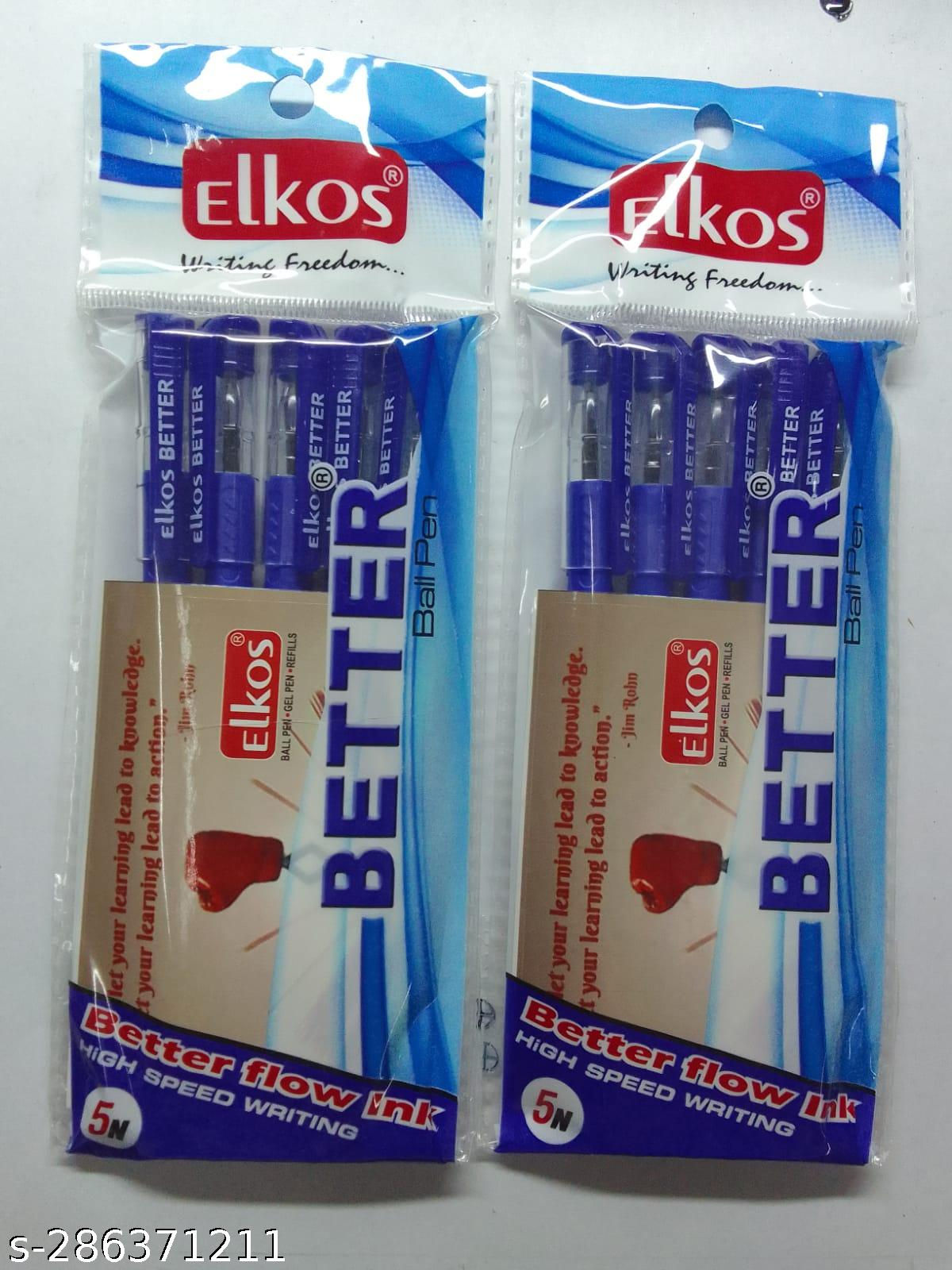 Elkos Better Flow Ink Ball Pen(BLUE)