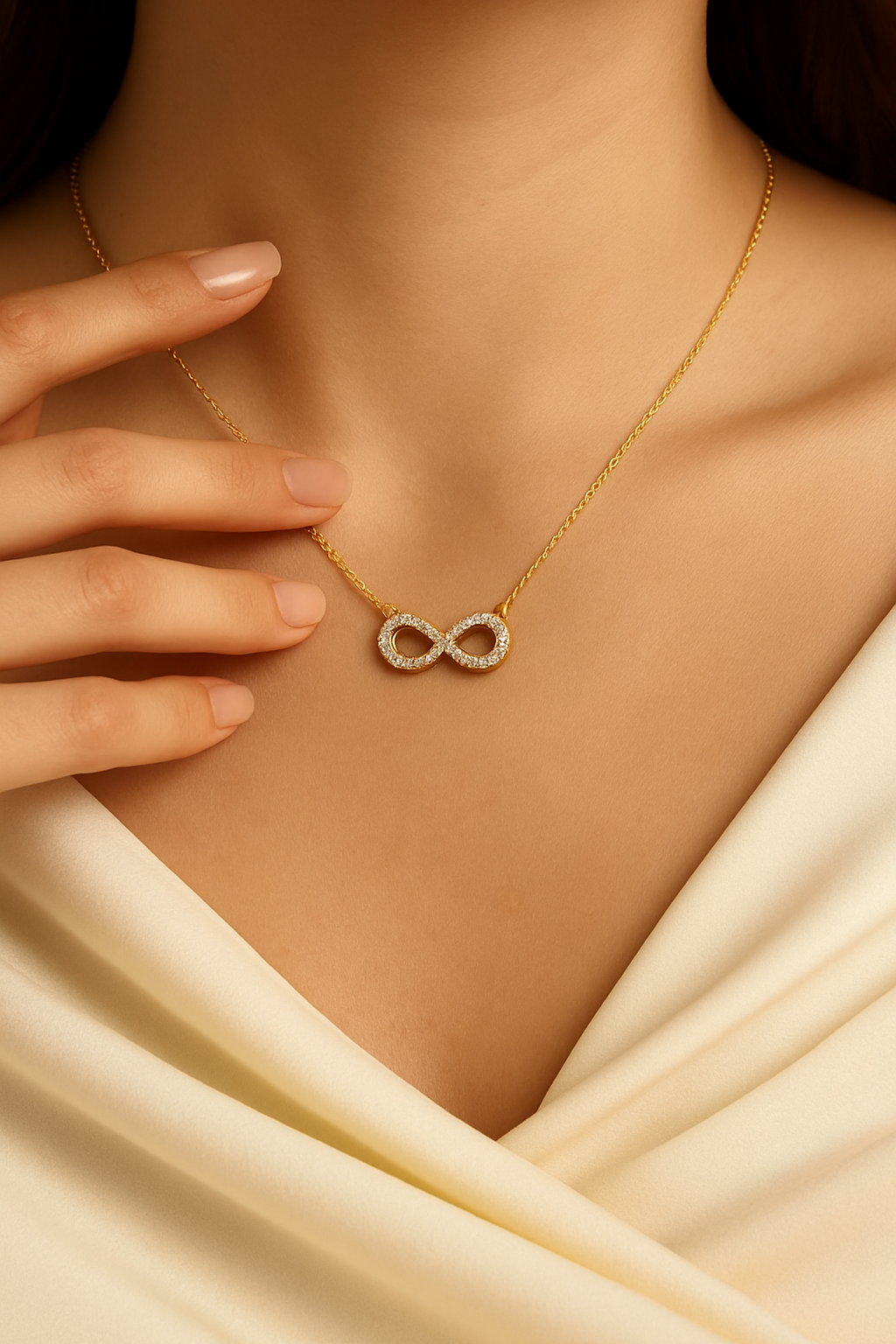 Endless Grace – Infinity Gold-Plated Chain-Pendant