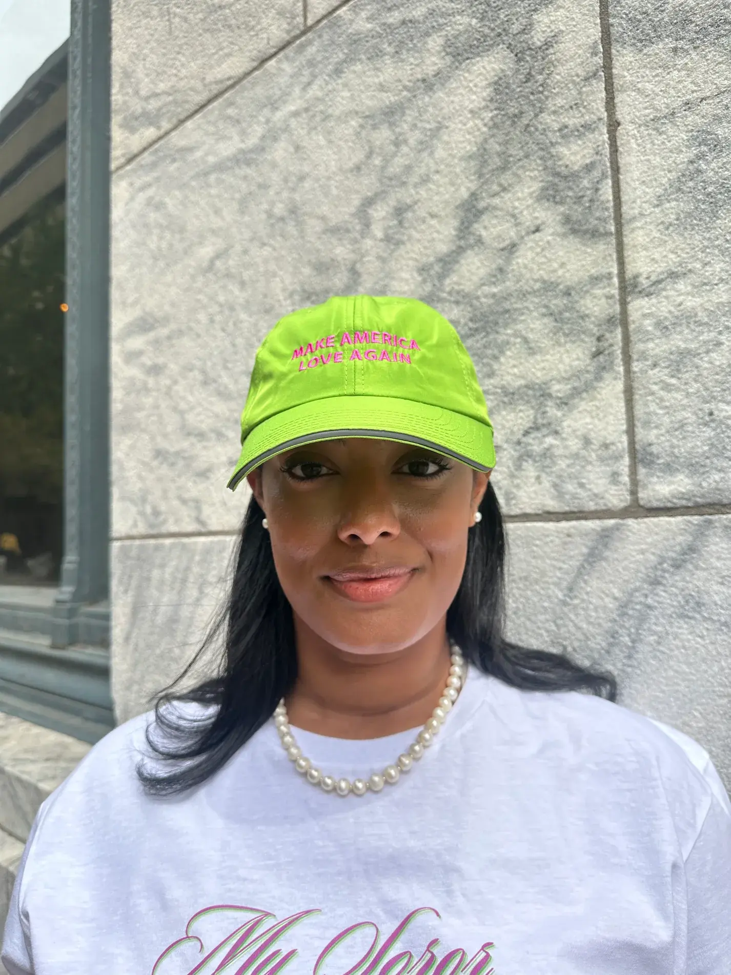 MALA "MAKE AMERICA LOVE AGAIN" Hat (Pink & Green)