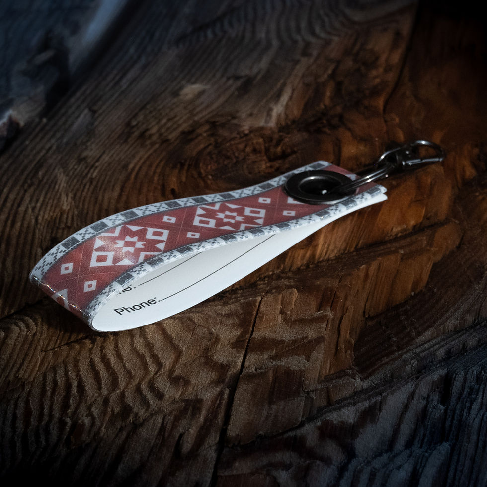 Pattern red Loop Strap