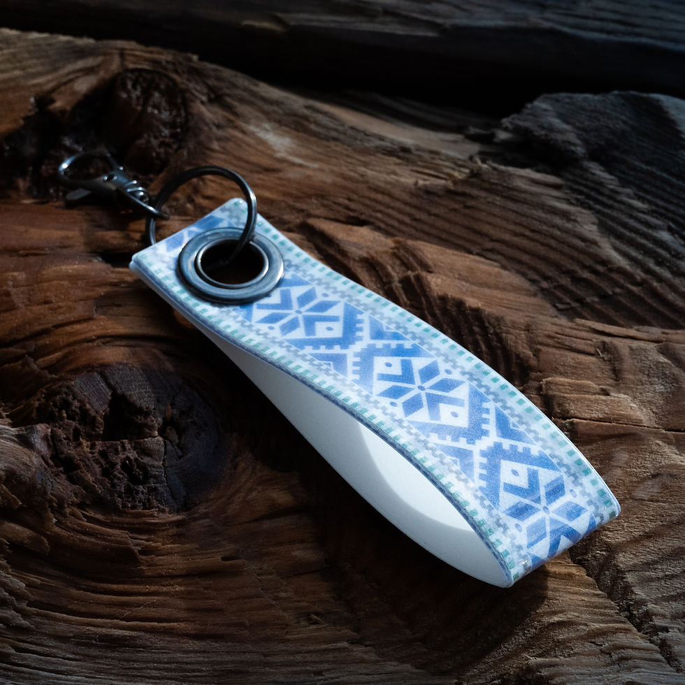 Pattern blue Loop Strap