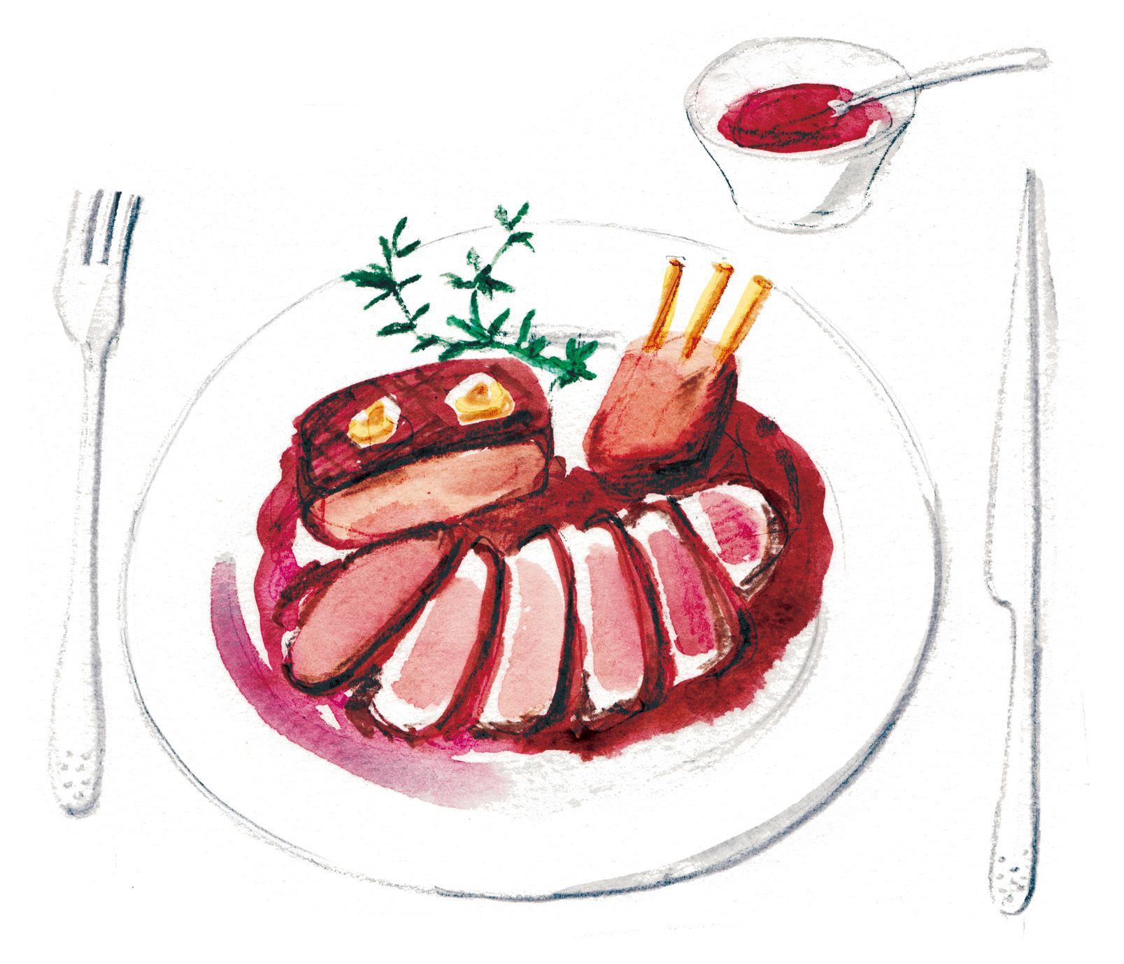 ジビエ料理(某ガス企業サイト内挿絵)