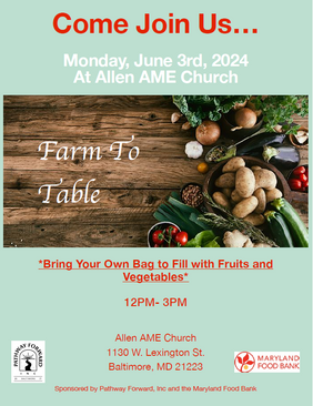 Free Farm to Table Produce at Allen AME Church 