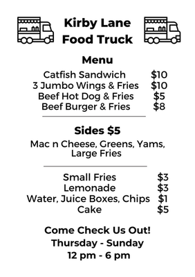 New! Food Truck in Kirby Lane Park! 