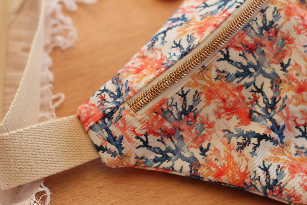 Miniature : Sac banane bandoulière femme, algues colorées