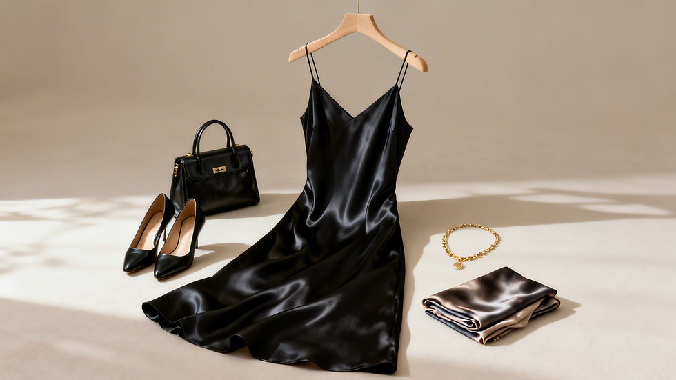 Black Silk Dress for Wedding