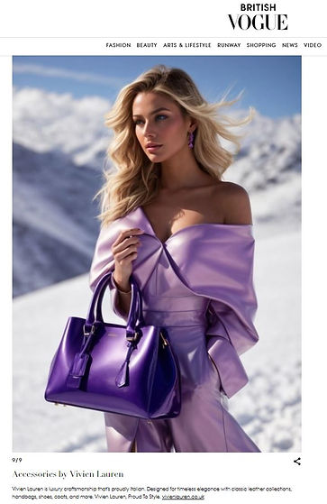 Timeless Elegant Fashion pieces designed by Vivien Lauren and featured in Vogue Magazine