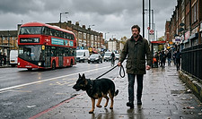 MAN WALKING GSD