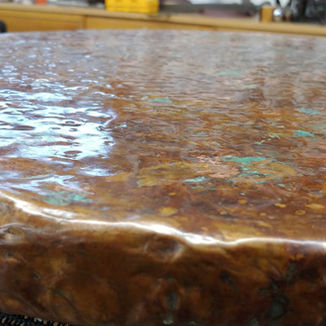 Copper table side view