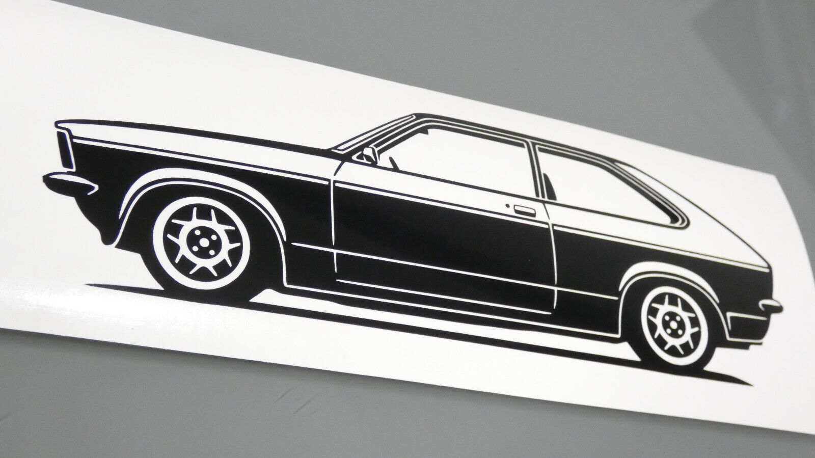 Opel Kadett C City Sticker, Opel Kadett C City tuning Aufkleber Silhouette schwarz, Opel Kadett City side view sticker black