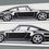 Miniaturbild: Porsche 993 Sticker, Porsche 993 Carrera Aufkleber Silhouette schwarz, Porsche 911 993 side view sticker black