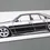 Miniaturbild: Opel Omega A Sticker, warz, Opel Omega A 3000 Aufkleber Silhouette schwarz, Opel Omega 3000 3.0 24V  side view sticker black