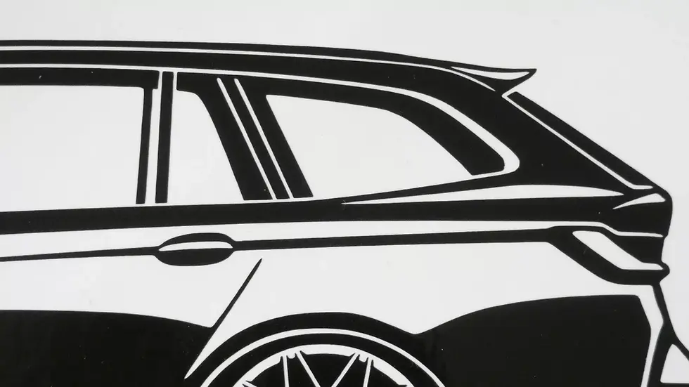 Miniaturbild: BMW G81 M3 Sticker, BMW G81 M3 Touring Aufkleber Silhouette schwarz , BMW G81 M3 Silhouette, BMW M3 side view sticker black