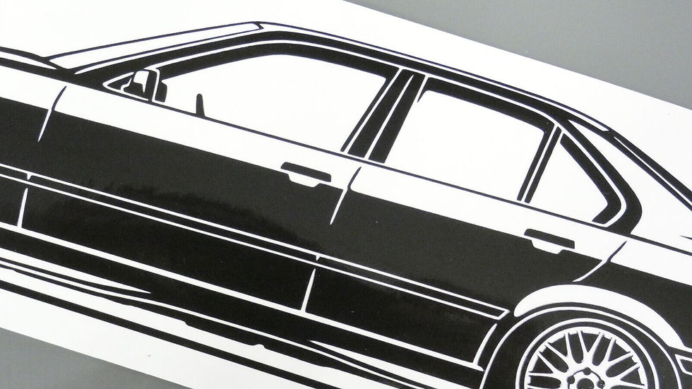Miniaturbild: BMW E36 Sticker Silhouette schwarz, BMW E36 Aufkleber Silhouette schwarz, BMW E36 tuning side view sticker black