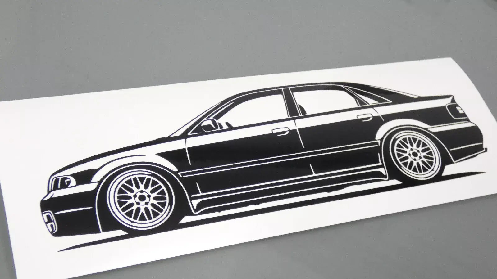 Audi A4 S4 B5 Limo Aufkleber Silhouette schwarz , Audi S4 B5 limo Sticker Silhouette schwarz, Audi S4 B5 side view sticker