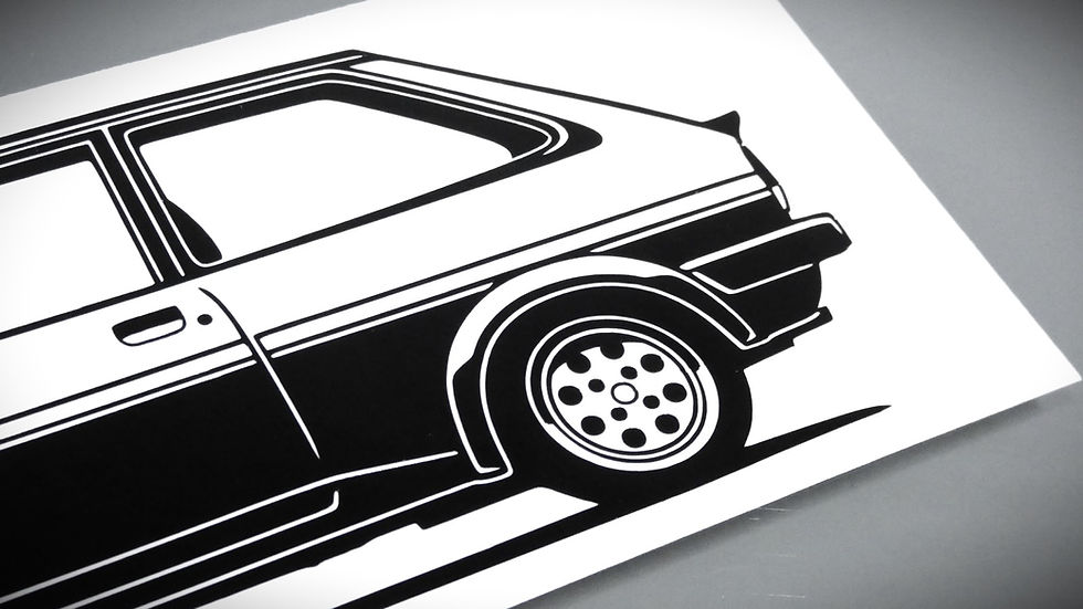 Miniaturbild: Ford XR2 Sticker, Ford Fiesta MK1 XR2 Aufkleber Silhouette schwarz, Ford Fiesta XR2 sticker silhouette black new