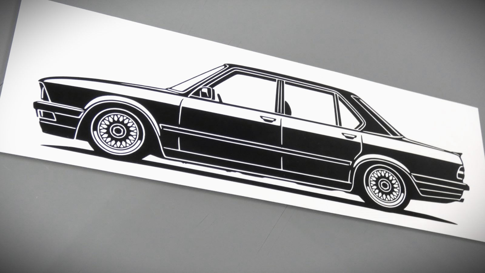 BMW E28 Sticker Silhouette schwarz, BMW E28 M5 Aufkleber Silhouette schwarz, BMW E28 M5 side view tuning sticker black