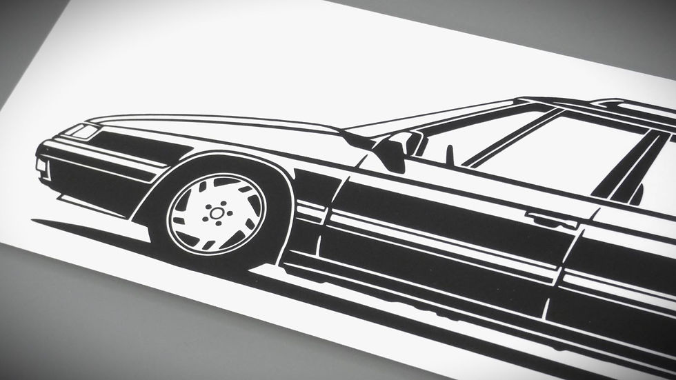 Miniaturbild: Citroen XM V6 24 V Y3 Break Aufkleber Silhouette schwarz, Citroen XM Y3 Sticker Silhouette schwarz, Citroen XM side view