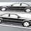 Miniaturbild: Audi 80 90 B3 Typ 89 Coupe tuning Aufkleber Sticket Silhouette Set L+R 220x66mm Schwarz Glanz, Audi 90 Coupe Silhouette