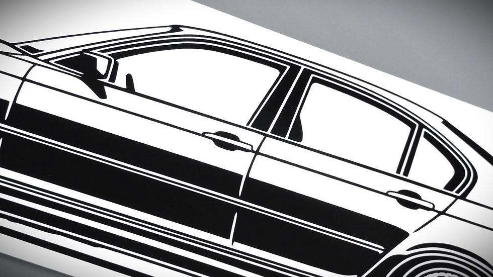 Miniaturbild: BMW E46 tuning Aufkleber, BMW E46 Vorfacelift Sticker Silhouette schwarz, BMW E46 side view sticker black