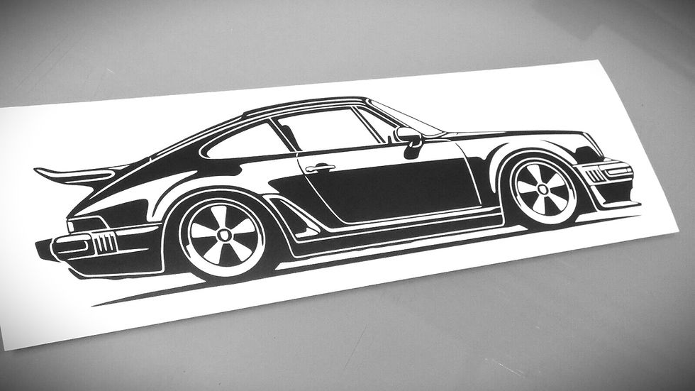 Singer 930 Classic Sticker Silhouette, Singer 930 Classic Aufkleber Silhouette schwarz, Singer 930 side view sticker black