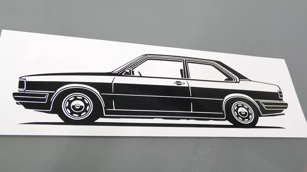 Audi 80 B2 Sticker Silhouette schwarz, Audi 80 B2 Limo Aufkleber Silhouette schwarz, Audi 80 B2 side view sticker black