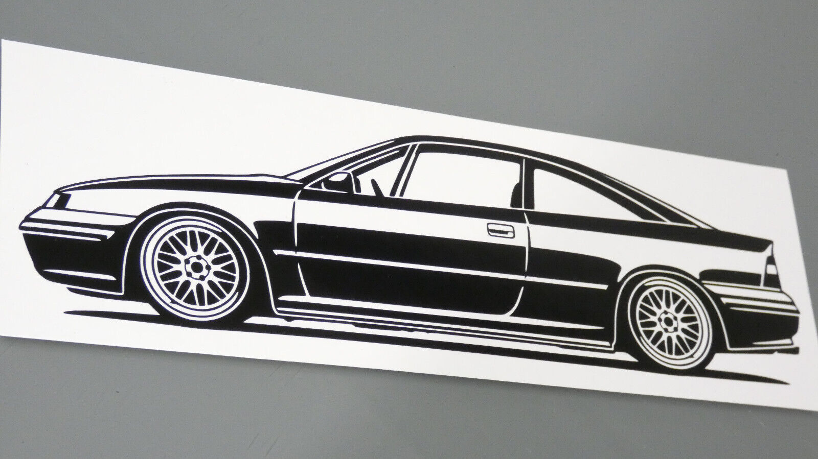 Opel Sticker, Opel Calibra Turbo Sticker, Opel Calibra Aufkleber Silhouette schwarz, Opel Calibra side view sticker black