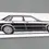 Miniaturbild: Audi 80 B2 GTE B2 Aufkleber Silhouette schwarz, Audi 80 B2 GTE Sticker Silhouette schwarz, Audi 80 side view sticker black