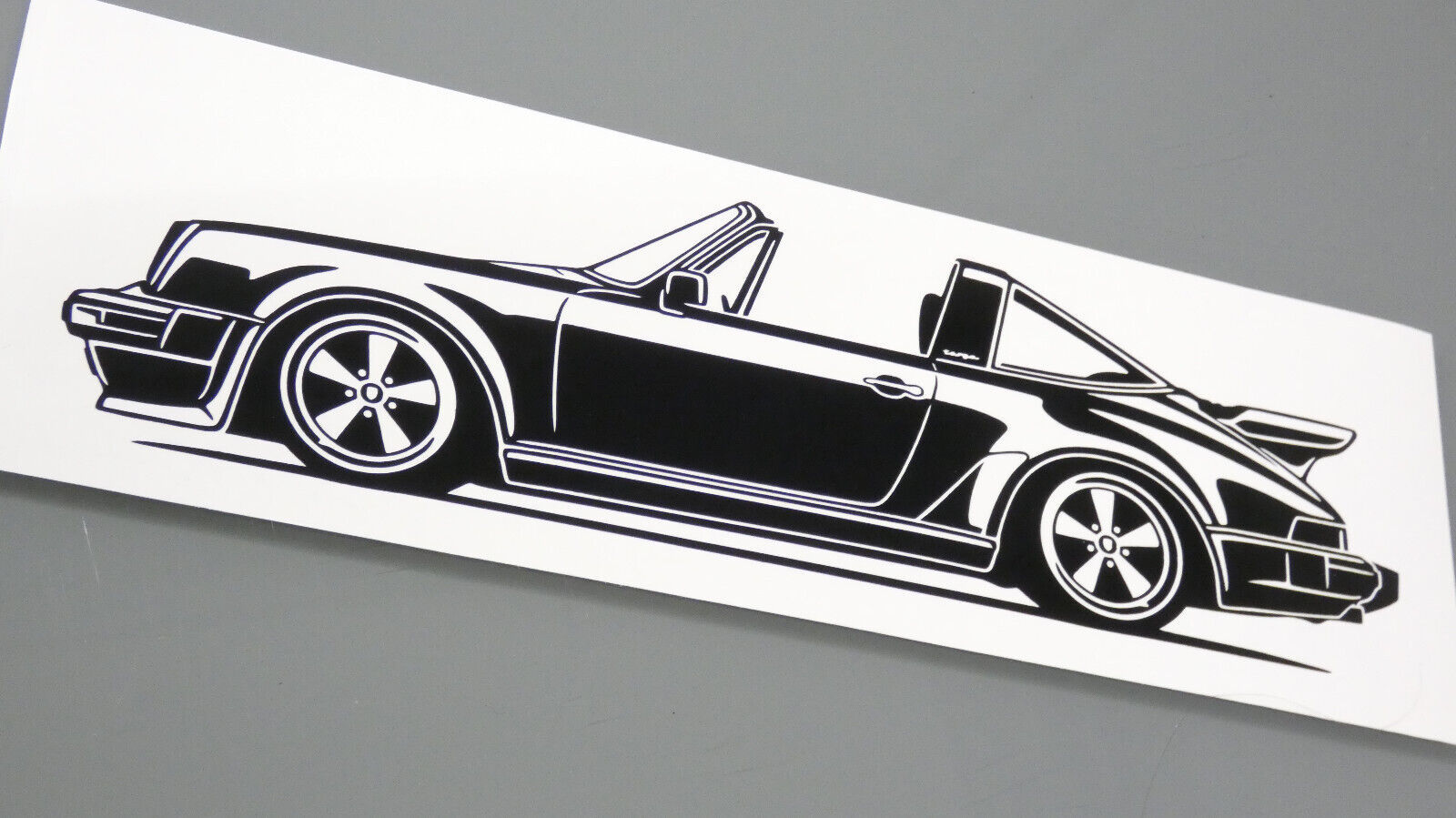 Posrche 911 G Targa Turbo Aufkleber Silhouette schwarz, Porsche 911 G Sticker schwarz, Porsche 911 G side view sticker black