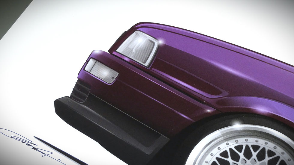 Miniaturbild: Audi 80 Cabrio Kunstdruck Poster im DIN A2 Querformat