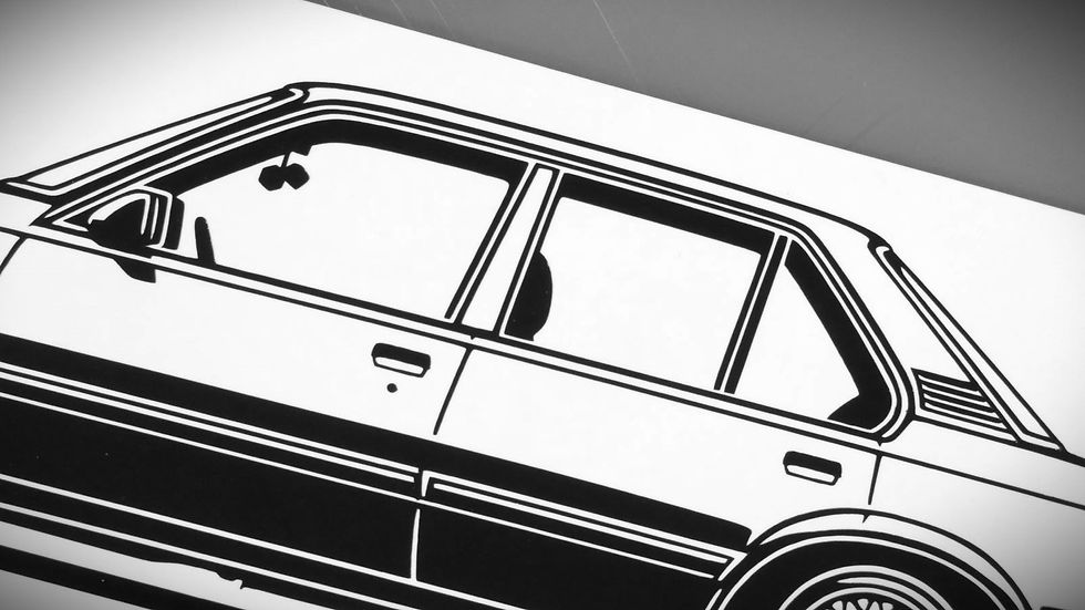 Miniaturbild: Opel Ascona C tuning Aufkleber Silhouette schwarz, Opel Ascona C Sticker Silhouette schwarz, Opel Ascona C side view