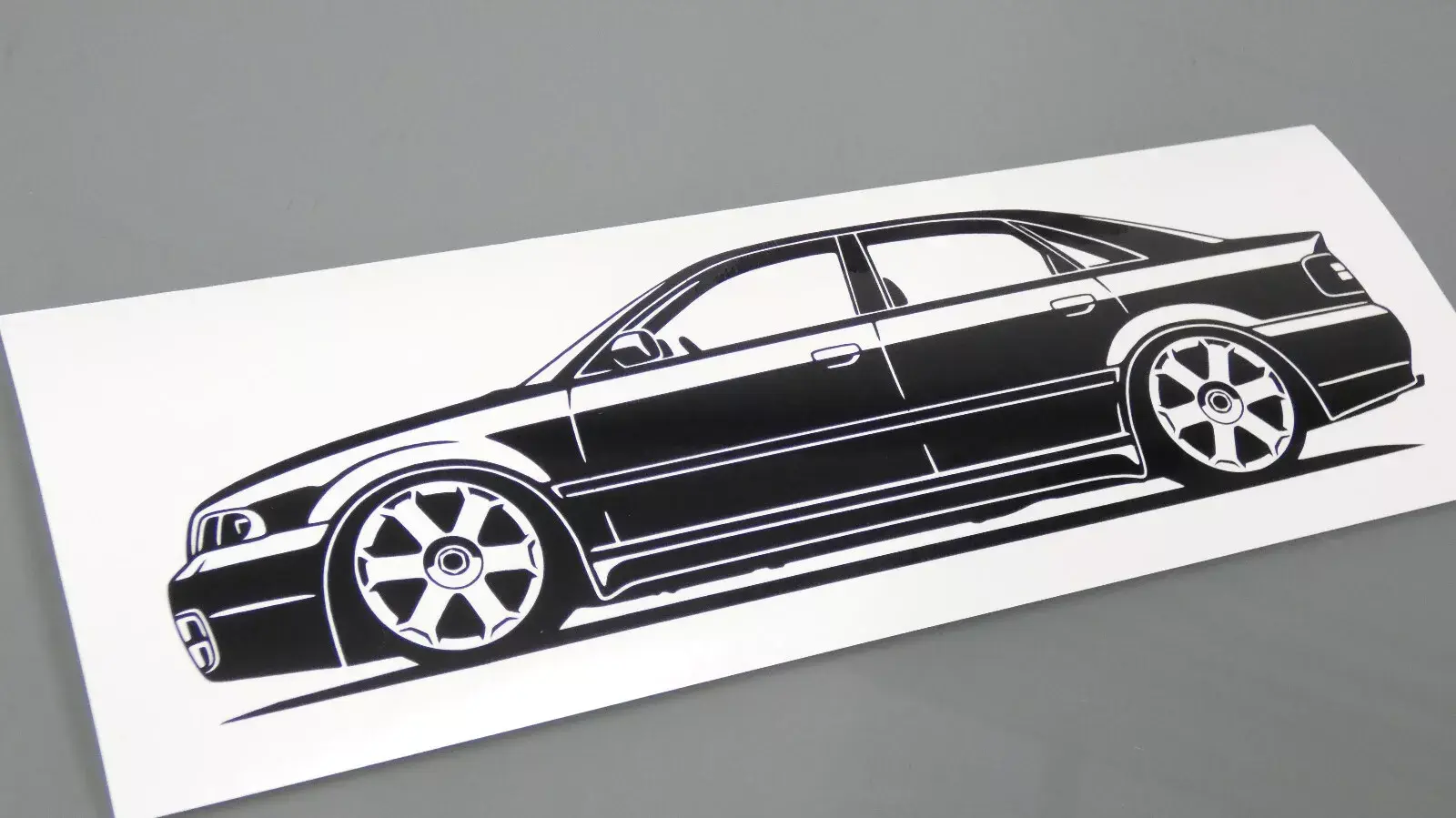 Audi A4 S4 B5 Limo Aufkleber Silhouette schwarz , Audi S4 B5 limo Sticker Silhouette schwarz, Audi S4 B5 side view sticker