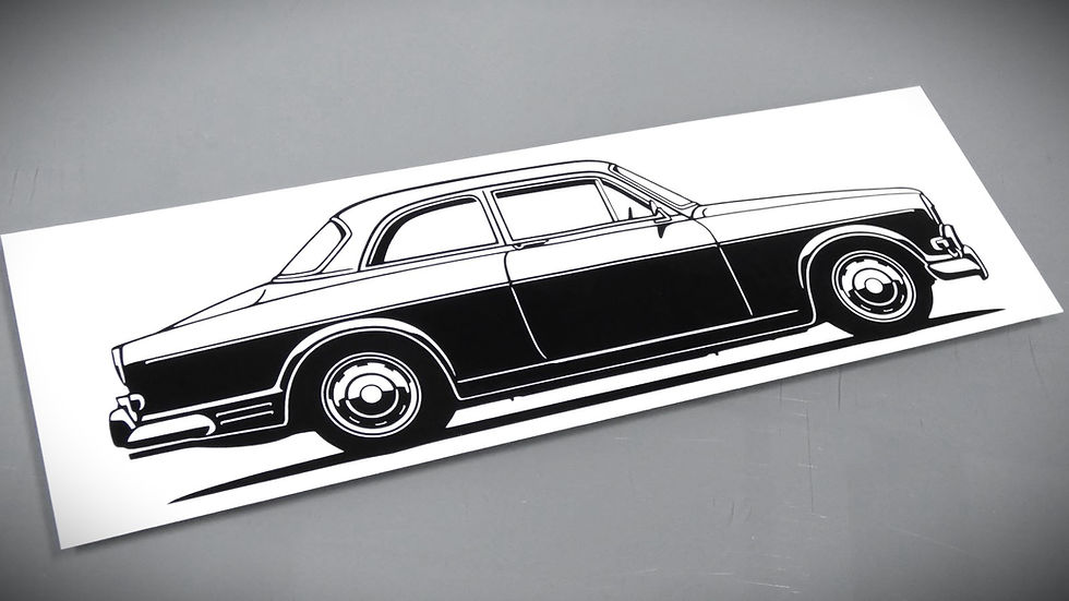 Miniaturbild: Volvo Amazon 121 Silhouette, Volvo Amazone 121 Aufkleber schwarz, Volvo Amazon sticker silhouette black