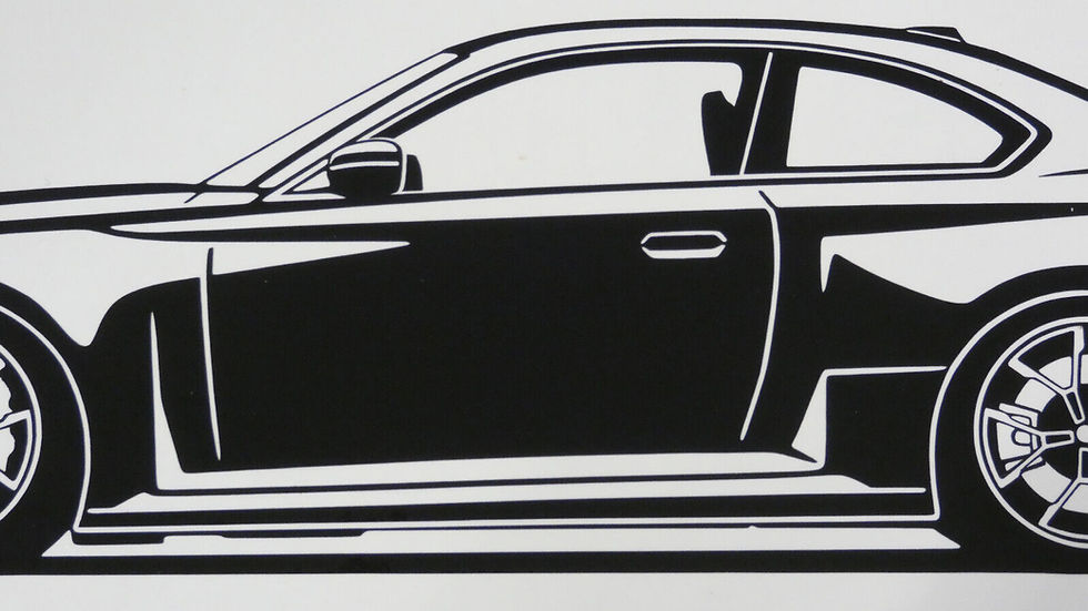 Miniaturbild: BMW M2 G87 Sticker Silhouette schwarz, BMW G87 M2 Aufkleber Silhouette schwarz, BMW M2 G87 side view sticker black