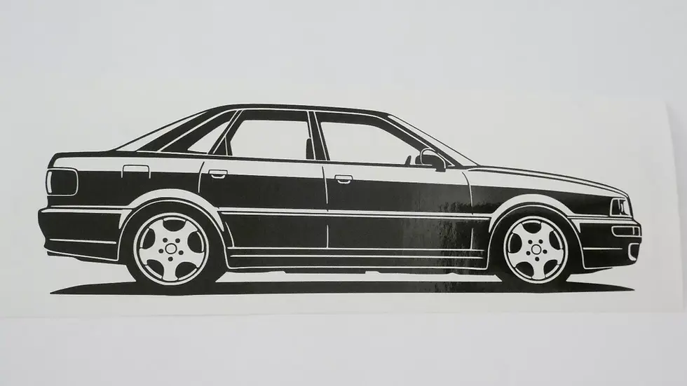 Miniaturbild: Audi RS2 B4 Aufkleber Silhouette schwarz, Audi RS2 Sticker schwarz, Audi RS2 side view sticker black, Audi 80 B4 sticker