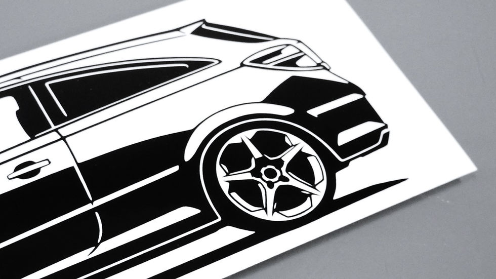 Miniaturbild: Opel Astra H GTC Aufkleber, Opel Astra H GTC Sticker Silhouette schwarz, Opel Astra H GTC tuning side view sticker black