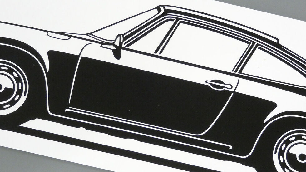 Miniaturbild: Porsche 911 F-Modell Aufkleber Silhouette schwarz, Porsche 911 Sticker Silhouette, Porsche 911 F-Modell side view sticker new
