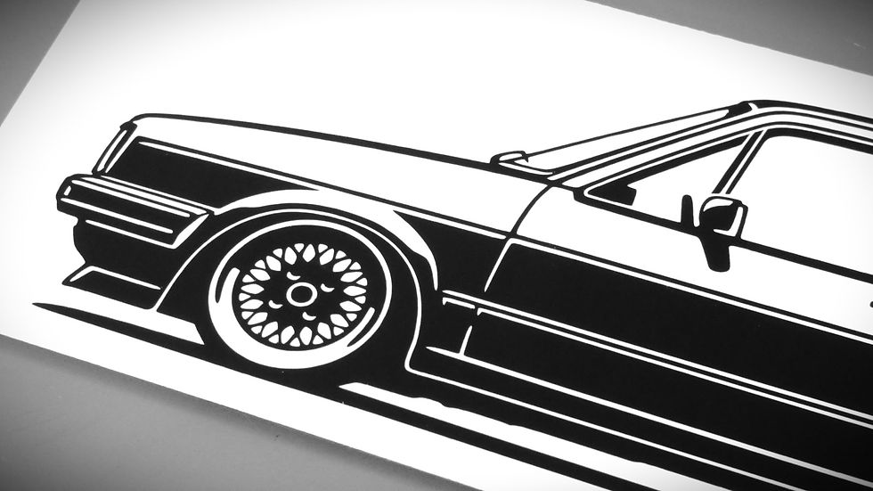 Miniaturbild: VW Golf tuning Sticker, VW Golf 2 Dreitürer tuning Aufkleber Silhouette schwarz, VW Golf 2 side view sticker silhouette black