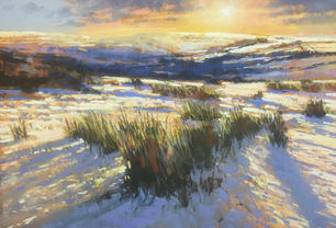Roger Holmes PGE, First snow above Postbridge on Dartmoor, 16 x 11_