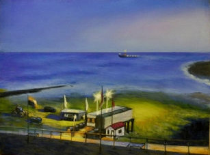 Raisa Schillimat, Evening breeze on the North Sea,12х15,5 cm