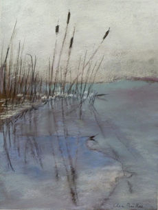Schilrohr im Eis, 23x30cm. Clea Müller.jpeg