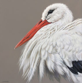 Sandra Bartels, Lady in white, 26x26cm