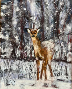 In the snow, 18x24cm