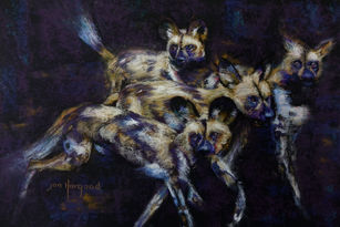 Jan Hargood, Painted dogs!, 12x16_ .jpeg